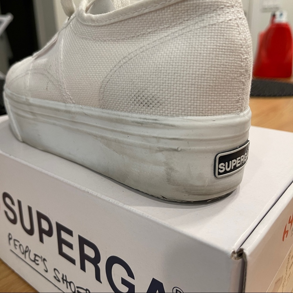 Superga 2790 White Platform Sneakers - Picture 10 of 11